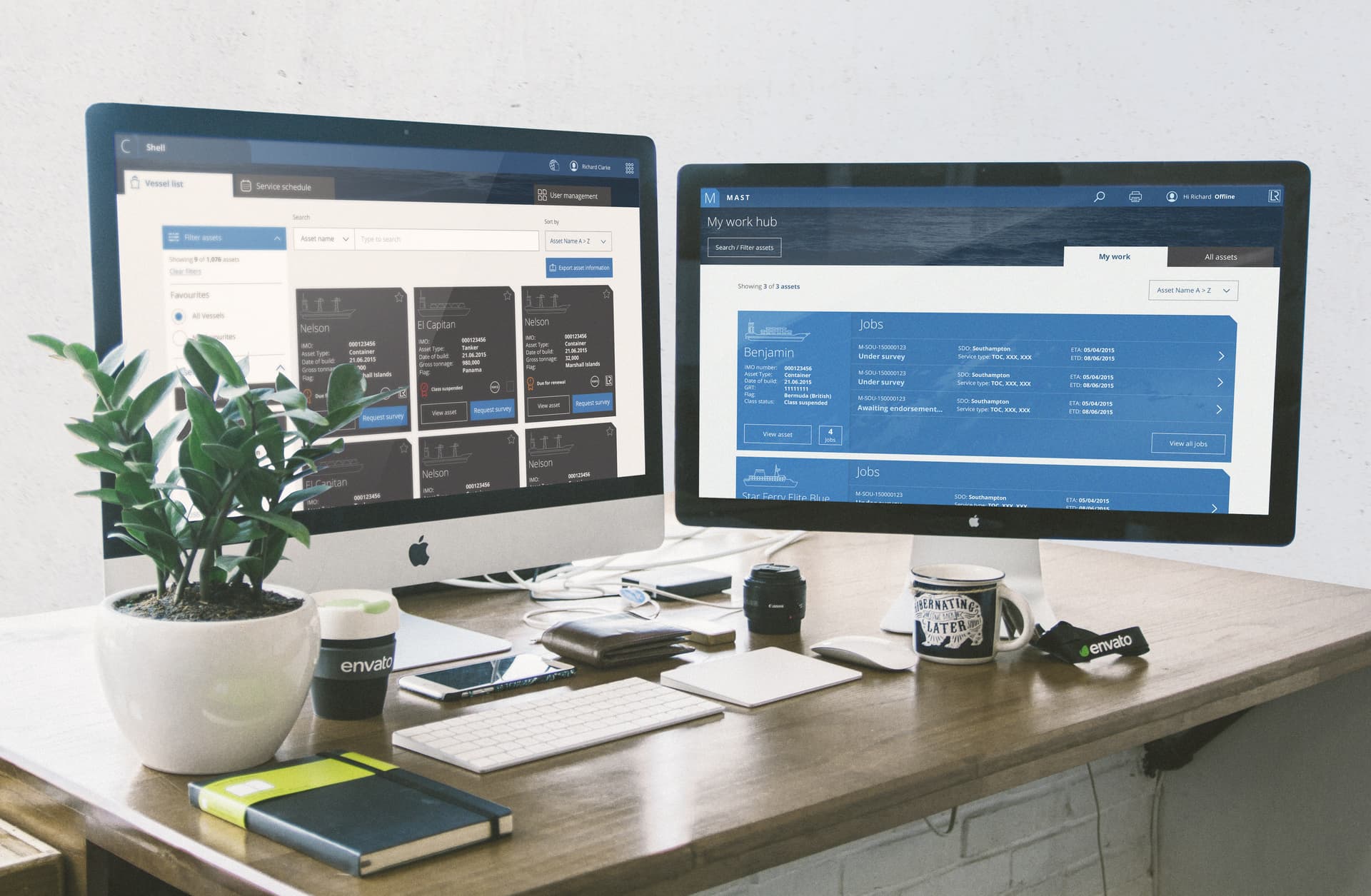 Lloyd's Register platform interface mockups